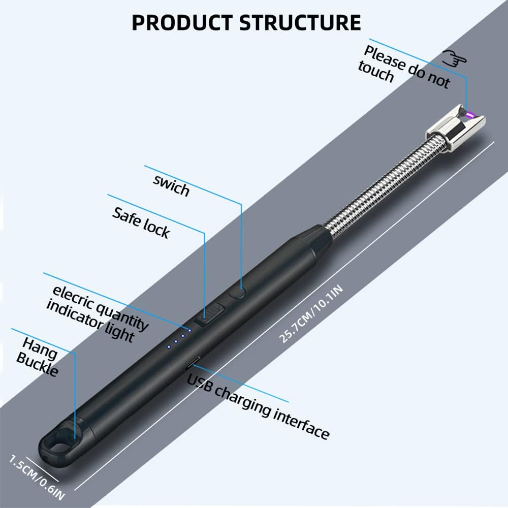 USB Electric Rechargeable Lighter With Flexible Neck-Free Delivery