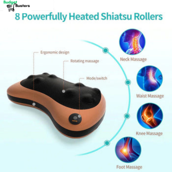 BUDGETBUSTER™ 5-in-1 Pillow Shiatsu Massager For Home And Car